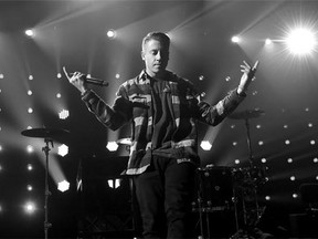 Recording artist Macklemore performs LIVE On The Honda Stage at the iHeartRadio Theater on February 24, 2016 in Burbank, California.