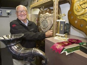 Dal Richards with some of PNE archive's artifacts in 2010. The legendary band leader died on New Year's Eve, aged 97