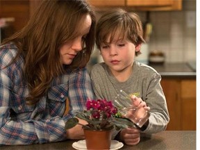 Brie Larson with Jacob Tremblay in a scene from "Room." Larson was nominated for an Oscar for best actress for her role in the film. The 88th Academy Awards will be held on Sunday.