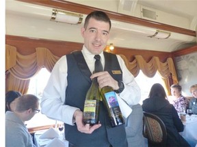 Friendly servers aboard the Wine Train offer knowledge of the wines that are served and the wineries the train passes through. (Michael McCarthy)