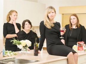 From left: Julie Lynn Mortensen, Kerri Norris, Shauna Johannesen and Cara Cunningham star in the play Common Grace.