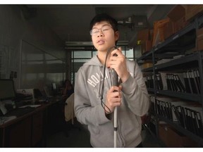 Grade 10 student Russell Leung is eager to participate in the B.C. Braille Challenge.