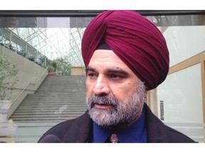 Harjit Atwal speaks to reporters outside B.C. Supreme Court in Vancouver.  — Jennifer Saltman/PNG