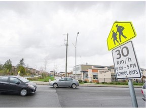 Parents want a marked crosswalk on 77A Avenue at Richard Bulpitt Elementary in Langley.