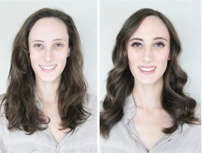 Laura Grafton, before and after.