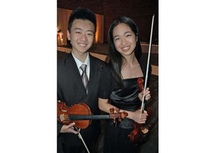 Eric Jiang and Tiffany Kuo, members of the VSO School of Music Sinfonietta, opened the party playing for guests at the McCarthy Tetrault-sponsored champagne reception.