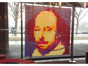 A likeness of William Shakespeare is seen in the window of the National Theatre in London. The 400th anniversary of the Bard’s death is being marked this spring.  Meghan Mitchell/Postmedia News