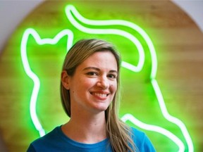 Michelle Furbacher owns Catfe, Vancouver’s first cat-themed coffee shop and café.   Gerry Kahrmann/PNG