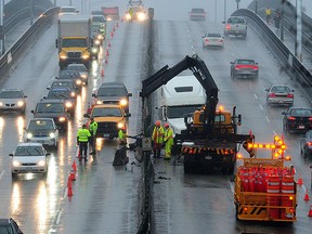 Another fender-bender on the Ironworkers Memorial Bridge.