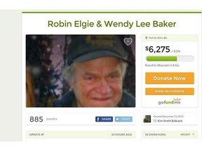 A screen capture of the gofundme.com page for the two victims of the dog attack.