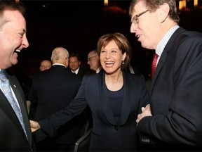 Premier Christy Clark greets supporters at her annual fundraiser dinner at the Vancouver Convention Centre West in 2012.