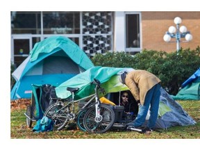 The government delivered eviction notices Friday morning, telling more than 100 campers they have to leave due to safety concerns.