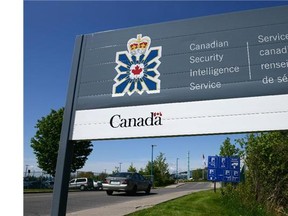 A sign for the Canadian Security Intelligence Service building is shown in Ottawa, Tuesday, May 14, 2013.