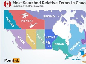 Canadians are a pretty diverse group when it comes to searching for porn.