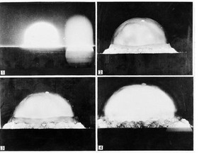 In this July 16, 1945, sequence of file photos provided by the U.S. Army, a mushroom cloud is recorded by an Army automatic motion picture camera six miles away as the first atomic bomb test was conducted at Alamogordo, N.M. International scientists, including one Canadian, say humans have changed the Earth so much that it's time to recognize we have created a new era in the planet's history.