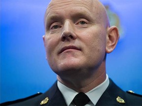 Vancouver Police Department Chief Adam Palmer discusses the release of security images showing several men taking smartphone photos of the entrances to Pacific Centre mall on Friday, Jan. 15, 2016.