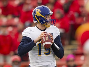 UBC quarterback Michael O'Connor was at his clutch best in leading the 'Birds to four straight playoff wins and a Vanier Cup national title. (Rich Lam, UBC athletics)