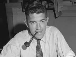 Province soccer writer Jeff Cross, in 1956.