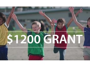 A screengrab of a B.C. government TV commercial touting the expansion of an education-savings grants for children.