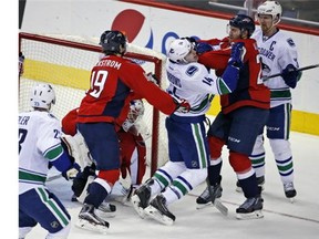 There wasn't much joy for the Canucks and Alex Burrows in Washington on Thursday night. The Capitals won 4-1.
