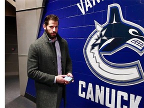 Ryan Kesler of the Anaheim Ducks walks through Rogers Arena before their NHL game against the Canucks on January 1, 2016. The Canucks would go on to win 2-1 in a shootout.