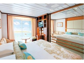 All suites and staterooms on the Gauguin feature ocean views.