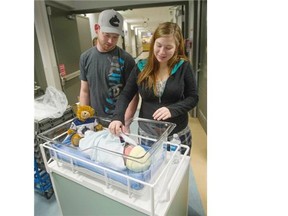 New Year baby Grayson Heinrich Jackson was born at 12:15 a.m. Friday, January 1, 2016 to mom Naomi Vosshans and dad Ryan Jackson at Surrey Memorial hospital in Surrey, BC.