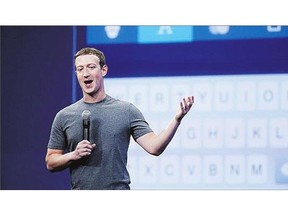 Facebook CEO Mark Zuckerberg talks about the firm's Messenger app at a conference in San Francisco last year. He's now worried people aren't sharing enough on the website.