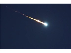 A bolide, or exploding meteor, similar to this one was spotted in the night sky over the Lower Mainland and Western Washington on Friday night.