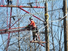 Trainees at B.C. Hydro’s Trades Training Centre in Surrey must become accustomed to working high above ground.