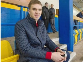 The Vancouver Canucks’ new defenceman Nikita Tryamkin arrived in Vancouver from Russia Thursday and attended the team’s practice at UBC.  Jason Payne/PNG