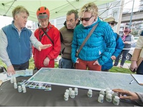 Vancouver City staff were on hand at Fir and West 6th to speak to residents about changes to the Arbutus Greenway in Vancouver, BC. March 12, 2016.