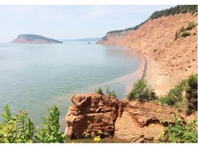 The view from Red Head along the hiking trail at Five Islands Provincial Park in Nova Scotia.