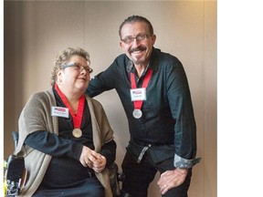 Wendy St. Marie and Jim Mandelin, both recipients of 2015 awards, took part in an event Wednesday to launch the campaign for this year’s nominations.