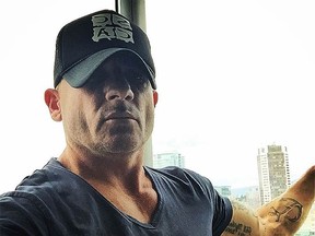 He does look kind of miserable. (instagram.com/dominicpurcell)