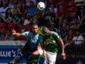 Kendall Waston took a late red card on Sunday. THE CANADIAN PRESS/Ben Nelms