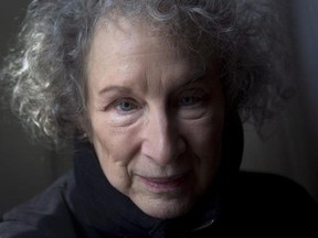 Author Margaret Atwood is pictured in a Toronto hotel room on Tuesday March 6, 2012, as she promotes the documentary film &#039;Payback&#039; based on her book. A miniseries based on Margaret Atwood&#039;s novel &ampquot;Alias Grace&ampquot; will screen on CBC and Netflix. THE CANADIAN PRESS/Chris Young.
