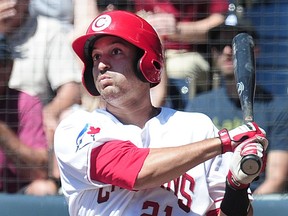 Outfielder Jacob Anderson has been taking some good cuts for the Vancouver Canadians so far this Northwest League season.