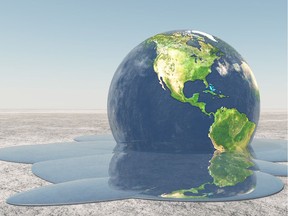 Earth melting into water [PNG Merlin Archive]