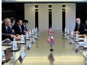 Premier Christy Clark meets with the Japan Oil, Gas and Metals National Corporation during a trade mission to South Korea, Japan and the Philippines in May 2016.