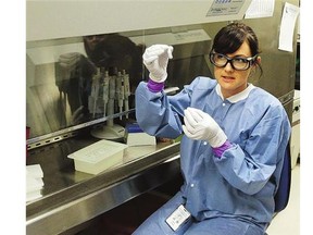 Scientist Brooke Zale was in study showing that wearing lab coats, eye protection and rubber gloves can hike the odds of being viewed as nerdy. Actually, Zale is studying the Zika virus.