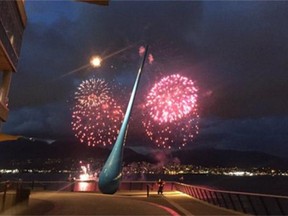 Vancouver's impromptu fireworks display.