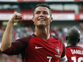 Cristiano Ronaldo was looking good with two first-half goals Wednesday in Portugal's final tuneup for Euro 2016, a 7-0 win over Estonia in Lisbon.