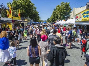Crowds at Greek Day on West Broadway in Vancouver, B.C., June 26, 2016.