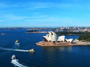 The world famous Opera House is located downtown, next to the famous Sydney Harbour Bridge.