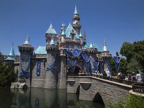 It's a diamond celebration at Disneyland, California as the resort celebrates 60 years. Sleeping Beauty Castle shimmers with 100,000 glass crystals.