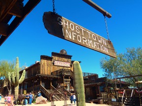 An excellent re-construction of a ghost town is found along Highway 88 in the Superstition Mountains outside of Mesa. Michael McCarthy