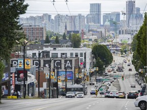 East Hasting Street as it cuts through the Grandview-Woodland area of Vancouver.