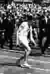 August 7, 1954. English marathoner Jim Peters nearing collapse at the end of the marathon during the BE Games in Vancouver.