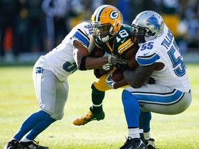 Veteran linebacker Stephen Tulloch (right, tackling Randall Cobb on Nov. 15, 2015) has been released by the Detroit Lions after 10 seasons in the NFL.